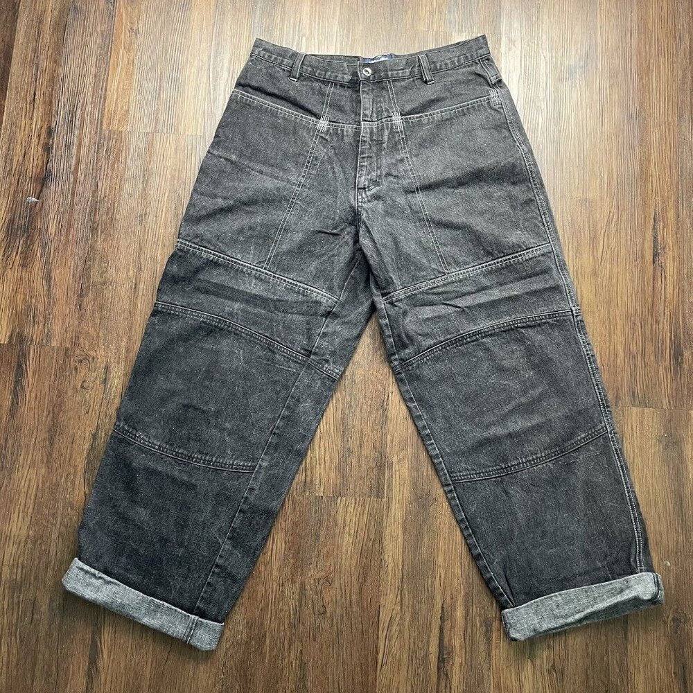 Vintage Y2K Diss Jeans Mens 36x34 Skater Wide Leg Baggy Loose Pocket Embroidered